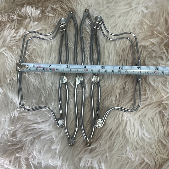 Trivet Casserole Dish Holder Expandable Chrome Metal Midcentury ROSTI Italy VTG - Picture 5 of 6